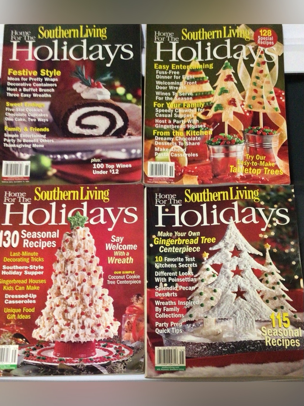Lot of 4 Southern Living Home For The Holidays Magazines 2003, 2004, 2005, 2006